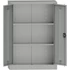 Kép 2/2 - Fémszekrény, erős acéllemez, kétajtós, 115x80x40 cm, két polcos, világosszürke Kép 2/2 - Fémszekrény, erős acéllemez, kétajtós, 115x80x40 cm, két polcos, világosszürke
