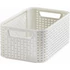 Kép 1/2 - Rattan hatású kosár, 6l, törtfehér, CURVER "Style S"