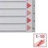 Kép 5/6 - Regiszter, műanyag, A4, 1-10, ESSELTE,szürke