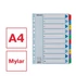 Kép 2/7 - Regiszter, karton, A4, 1-10, ESSELTE "Mylar"