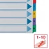 Kép 5/7 - Regiszter, karton, A4, 1-10, ESSELTE "Mylar"