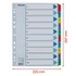 Kép 6/7 - Regiszter, karton, A4, 1-10, ESSELTE "Mylar"