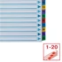 Kép 5/8 - Regiszter, karton, A4, 1-20, ESSELTE "Mylar"