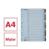Kép 2/8 - Regiszter, karton, A4, A-Z, ESSELTE "Mylar"