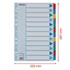 Kép 6/6 - Regiszter, laminált karton, A4, 12 részes, ESSELTE "Mylar"