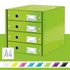 Kép 2/3 - Irattároló, laminált karton, 4 fiókos, LEITZ "Click&Store", zöld