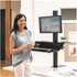 Kép 2/2 - Ülő/álló munkaállomás, FELLOWES, "Lotus™ VE", egy monitorhoz