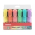 Kép 1/2 - Szövegkiemelő készlet, 0,5-5 mm, KORES "Bright Liner Plus Pastel", 6 különböző szín