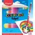 Kép 1/3 - Színes ceruza készlet, háromszögletű, radírozható, MAPED "Color`Peps Oops", 24 különböző szín