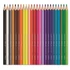 Kép 2/3 - Akvarell ceruza készlet, háromszögletű, ecsettel, MAPED "Color`Peps", 24 különböző szín
