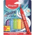 Kép 1/8 - Ablakfilc készlet, vastag, törlőkendővel, 5 mm, MAPED "Marker`Peps", 6 különböző szín
