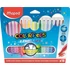 Kép 1/2 - Filctoll készlet, mosható, MAPED "Color`Peps Long Life", 18 különböző szín
