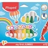 Kép 1/2 - Filctoll készlet, 1-5 mm, kimosható, vastag, MAPED "Color`Peps Jumbo", 12 különböző szín