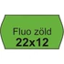 Kép 1/2 - Árazószalag, 22x12 FLUO zöld
