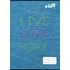 Kép 1/2 - Füzet, tűzött, A4, kockás, 32 lap, COOL BY VICTORIA, "Live-love-hope", "87-32"