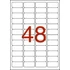 Kép 1/2 - Etikett, 45,7x21,2 mm, poliészter, időjárásálló, kerekített sarkú, fehér, APLI, 960 etikett/csomag