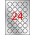 Kép 1/3 - Etikett, 40 mm kör, poliészter, időjárásálló, APLI, ezüst, 480 etikett/csomag