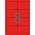 Kép 1/2 - Etikett, 99,1x67,7 mm, színes, kerekített sarkú, APLI, neon piros, 160 etikett/csomag