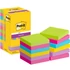 Kép 1/2 - Öntapadó jegyzettömb, 76x76 mm, 12x90 lap, 3M POSTIT "Super Sticky", vegyes