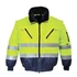 Kép 4/7 - Munkavédelmi kabát, jól láthatósági, 3 az 1-ben, L méret "Hi-Vis", sárga-tengerészkék