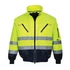 Kép 2/6 - Munkavédelmi kabát, jól láthatósági, 3 az 1-ben, XL méret "Hi-Vis", sárga-tengerészkék