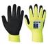 Kép 2/2 - Védőkesztyű, nylon, latexhab, tenyerén mártott, S méret "Hi-Vis Grip", sárga