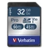 Kép 2/2 - Memóriakártya, SDHC, 32GB, CL10/U3, 90/45MB/sec, VERBATIM "PRO"