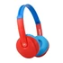 Kép 1/2 - Fejhallgató, gyerek méret, vezeték nélküli, Bluetooth, mikrofonnal, MAXELL "HP-BT350", kék-piros