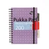 Kép 3/5 - Spirálfüzet, A5, vonalas, 100 lap, PUKKA PAD "Metallic Project Book", vegyes szín