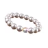 Kép 1/2 - Karkötő, gyöngyházfehér SWAROVSKI® gyöngyből, színjátszós fehér kristállyal, 10 mm, ART CRYSTELLA® M