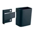 Kép 1/3 - Írószertartó pohár, 7,5x9,4x5,1 cm, SIGEL, "Artverum® Clip&Organise", antracit-szürke