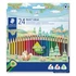Kép 1/3 - Színes ceruza készlet, háromszögletű, STAEDTLER "Noris Colour 187", 24 különböző szín