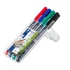Kép 2/3 - Alkoholos marker készlet, OHP, 0,4 mm, STAEDTLER "Lumocolor® 313 S", 4 különböző szín