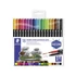 Kép 1/3 - Alkoholos marker készlet, 0,5/3,0 mm, kétvégű, STAEDTLER "3187", 18 különböző szín