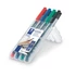 Kép 2/3 - Alkoholos marker készlet, OHP, 0,6 mm, STAEDTLER "Lumocolor® 318 F", 4 különböző szín