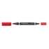 Kép 2/2 - Alkoholos marker, 0,6/1,5 mm, kúpos, kétvégű, STAEDTLER "Lumocolor® duo 348", piros