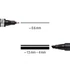 Kép 3/4 - Alkoholos marker, 0,6/1,5 mm, kúpos, kétvégű, STAEDTLER "Lumocolor® duo 348", fekete