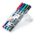 Kép 2/2 - Alkoholos marker készlet, 0,6/1,5 mm, kúpos, kétvégű, STAEDTLER "Lumocolor® duo 348", 4 különböző szín