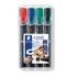 Kép 1/2 - Alkoholos marker készlet, 2-5 mm, vágott, STAEDTLER "Lumocolor® 350", 4 különböző szín