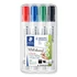 Kép 1/2 - Táblamarker készlet, 2-5 mm, vágott, STAEDTLER "Lumocolor® 351 B", 4 különböző szín