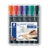 Kép 1/4 - Alkoholos marker készlet, 2 mm, kúpos, STAEDTLER "Lumocolor® 352", 6 különböző szín