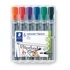 Kép 1/2 - Flipchart marker készlet, 2 mm, kúpos, STAEDTLER "Lumocolor 356", 6 különböző szín