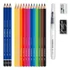 Kép 2/3 - Akvarell ceruza készlet, ecsettel, radírral, hegyezővel, grafitceruzával, STAEDTLER® "146 10C", 12 különböző szín