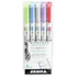Kép 2/4 - Szövegkiemelő készlet, 1,4/4,0 mm, kétvégű ZEBRA "Mildliner Cool & Refined" 5 szín