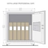 Kép 4/4 - Tűzálló széf, elektronikus zár, 64 l, 695x500x500 mm, YALE "YFM/695/FG2/B"