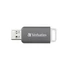 Kép 5/5 - Pendrive, 128GB, USB 2.0, VERBATIM "Databar", szürke