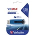 Kép 1/4 - Pendrive, 128GB, USB 3.2, 175/80 MB/s, VERBATIM "V3 MAX", kék-fekete
