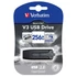 Kép 1/3 - Pendrive, 256GB, USB 3.2, 80/25 MB/s, VERBATIM "V3", fekete-szürke