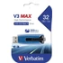 Kép 1/4 - Pendrive, 32GB, USB 3.2, 175/80 MB/s, VERBATIM "V3 MAX", kék-fekete