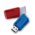 Kép 2/8 - Pendrive, 2 x 32GB, USB 3.2, 80/25MB/sec, VERBATIM "Store n Click", piros, kék